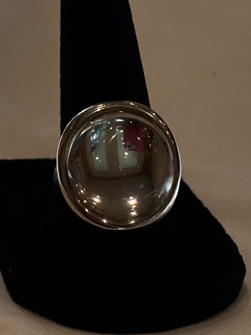 RLM STUDIO RING Sterling Silver Quartz Crystal by Robert Lee Morris. Size 8